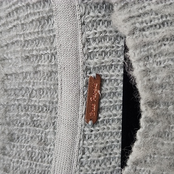Free People Gray Blue Ivory Crewneck Sweater, Size S - Picture 6 of 9